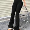 Women's Flare Pants High Waist Slim Fit Bootcut Trousers Casual Long Pants