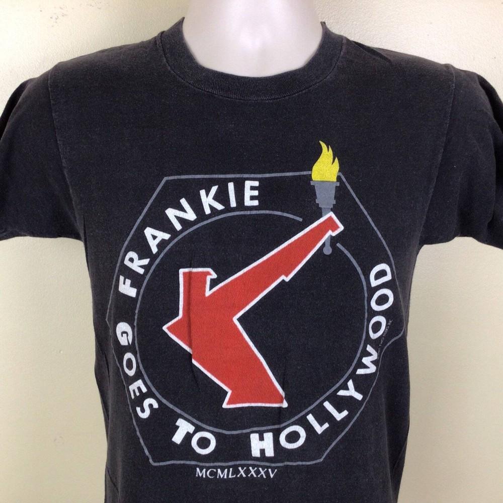 Винтаж 1985 года Футболка с концерта Frankie Goes To Hollywood Черная S 80-е New Wave Synthpop Унисекс Футболка M