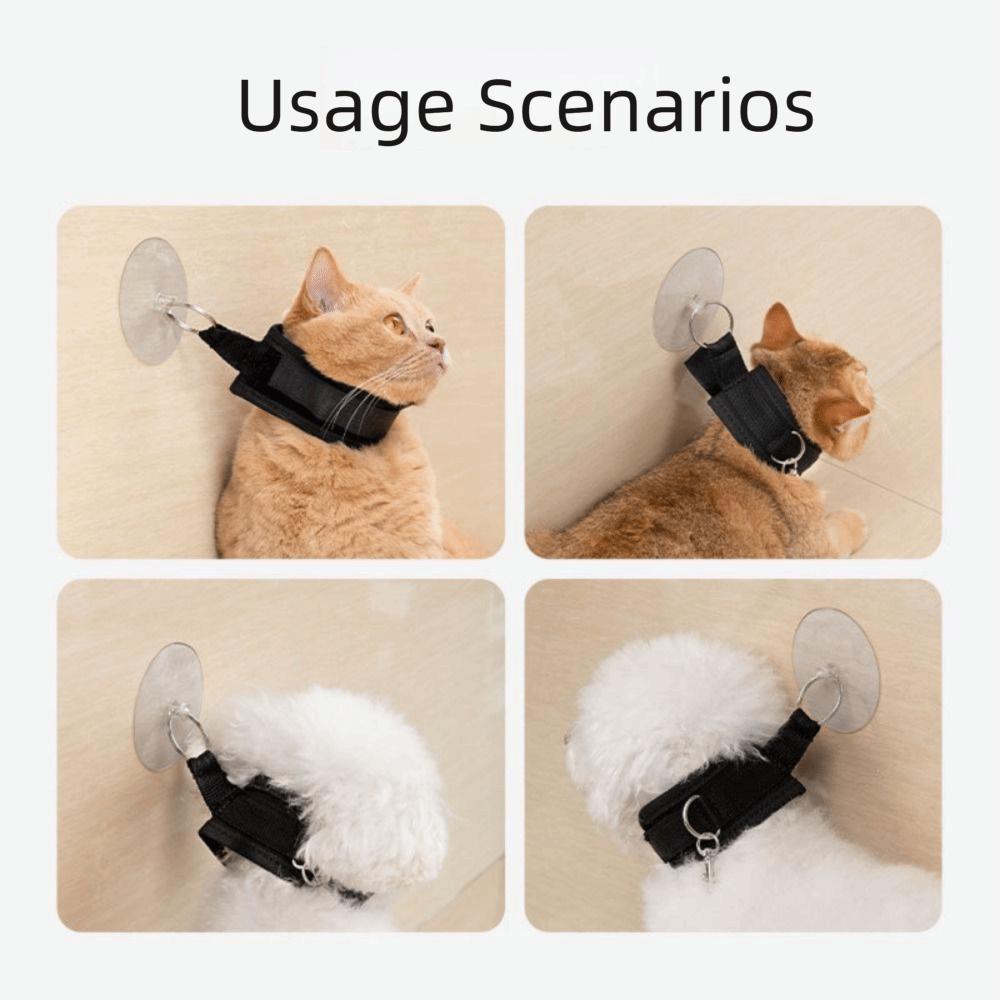 Portable Dog Bathing Fixer Adjustable Cat Restraint Straps Durable Cat Grooming Collar  Home