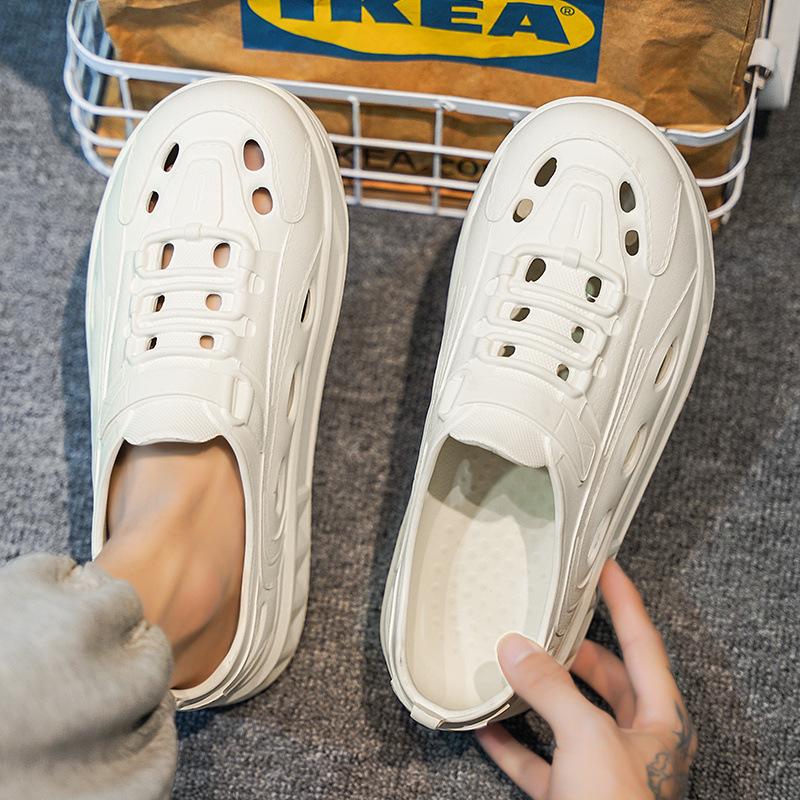 Summer Trend Sports Sandals Korean Version Thick-soled Comfortable Breathable Wear-resistant Non-slip Driving Out Fashionable Hole Shoes