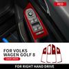 Real Carbon Fiber Interior Trim For Volkswagen VW Golf 8 MK8 2020 2021 2022 2023 Window Lift Switch Button Sticker Accessories