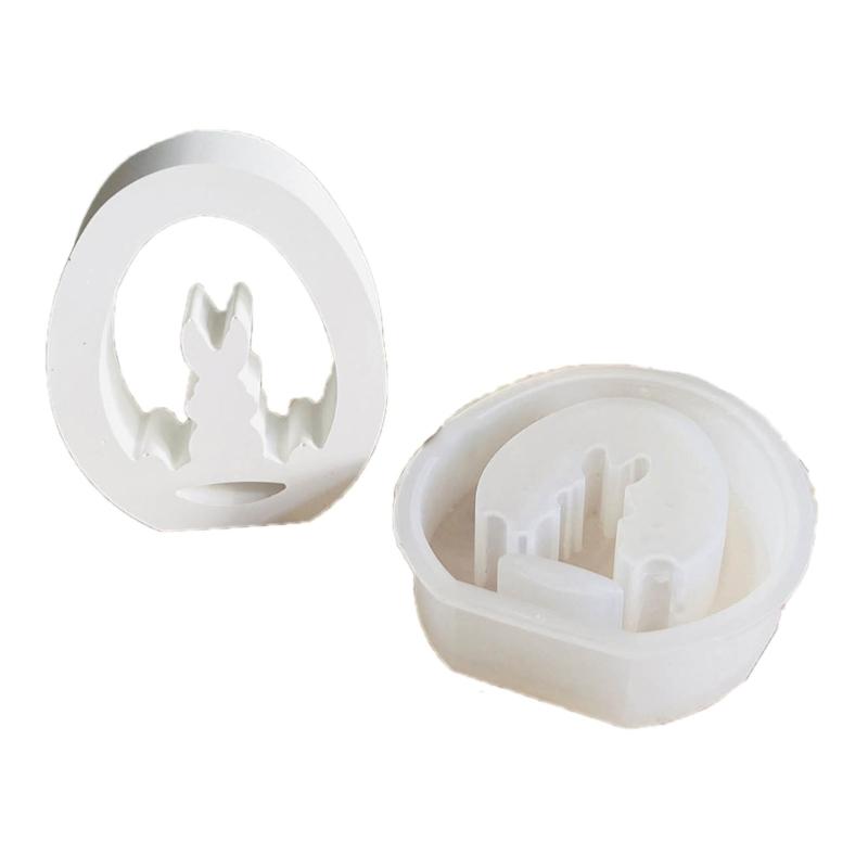 

Силиконовые формы для эпоксидной смолы в виде пасхального кролика для DIY искусства, ремесел, гипсовых украшений, домашних украшений 1