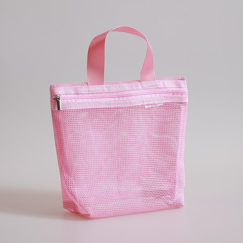 

Large Capacity Breathable Toiletry Bag - Multi-functional, Draining, Portable Beach & Travel Use рожевий