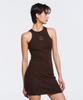 HDEX Essential Ribbed Halter Dress (Brown)