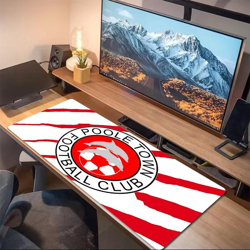 Poole Town Football Club Print  Cushion Non-slip Laptop Tablet Big Mousepad XXL Mat Mini PC Playmat With Lock Edge