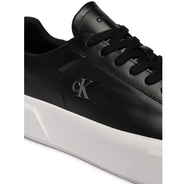 Calvin Klein Flatform Lace Up Lth Sneakers