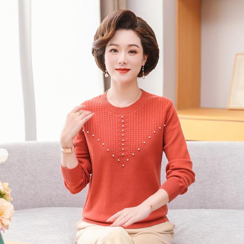 Stylish Plus Size Loose Knit Sweater for Middle-Aged & Older Women - 2023 Autumn/Winter Collection