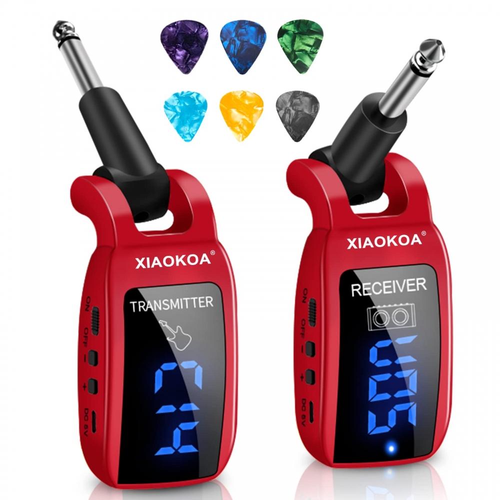 

XIAOKOA LED USB Guitars Беспроводная система Беспроводной гитарный приемник Дисплей До 15 каналов для использования одновременно Мини