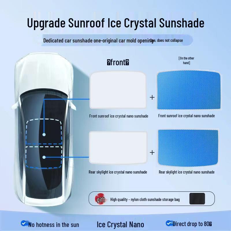 Xiaopeng Sunroof Sunshade: Ice Crystal Heat Insulation Foldable Model