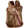 Winter Fleece Lined Dog Vest Jacket with Harness for Small Breeds Teddy Bichon Puppy Suede Apparel  Dog Clothes  French Bulldog