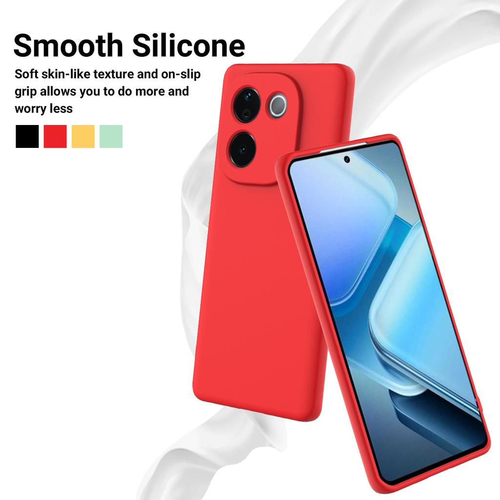 Real Liquid Silicone Case for VIVO IQOO Z9S Pro Soft Shockproof Bumper Protection Lens Cover Cases for VIVO T3 Pro