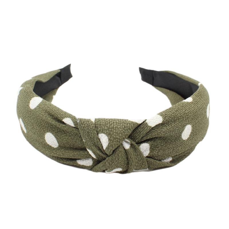 Chic Floral Printed Headband for Women Polka Dot Hairband Fashion Hair Accessory for Girls Daily Use