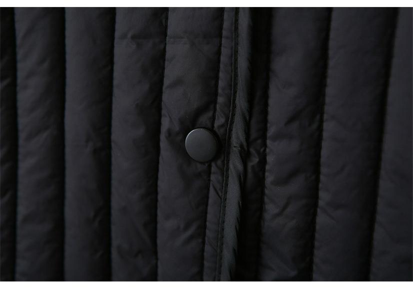 2025 Autumn/Winter Plus Size Vertical Stripe Lightweight Padded Vest for Slimming Chubby Girls, Style 1754