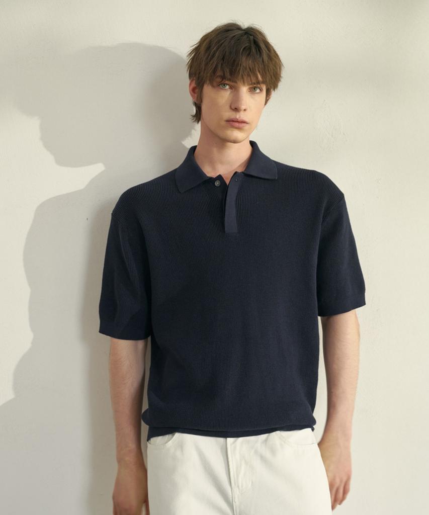 MOOD INSIDE Curly Hidden Collar Knit_White Melange (A Type)