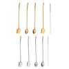 Cuillère-paille en métal Cuillère-paille Cuillère-paille en métal Pour dessert Fruit Cuillère polyvalente en forme de pelle