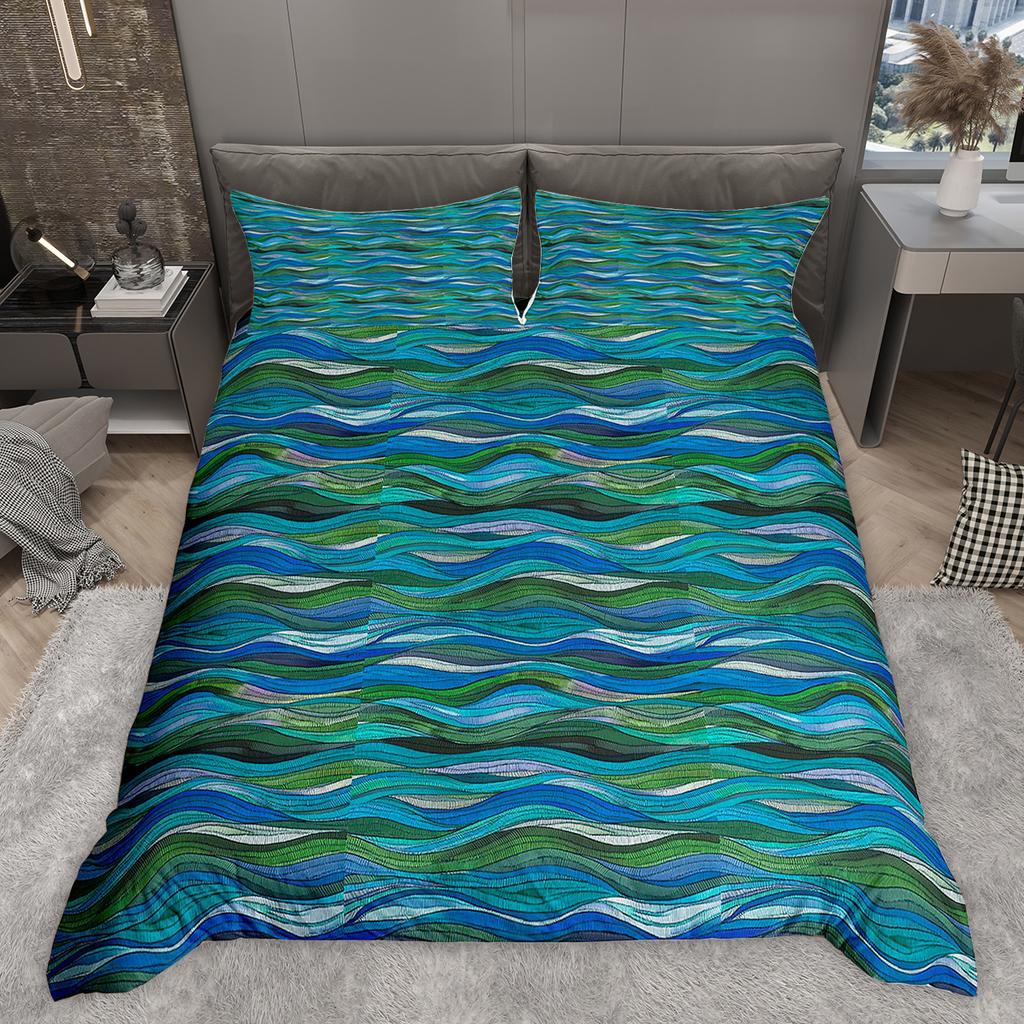 Comforter Homewish Abstract Geometric Stripe Line Bed Set Modern Contemporary Artwork Set