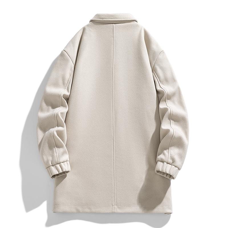 New Autumn and Winter Woolen Coats Men's Medium-length Windbreakers Loose Jackets