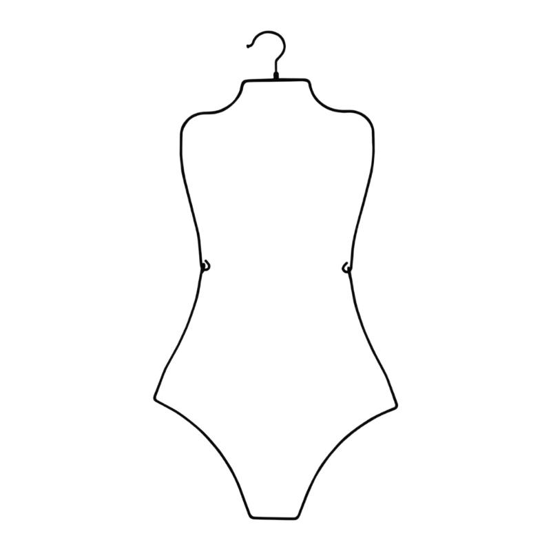 Corrosion Resistant Swimsuit Drying Rack Secure Grip for Poolside Swimwear Care Body Shape Lingerie Hanger чёрный