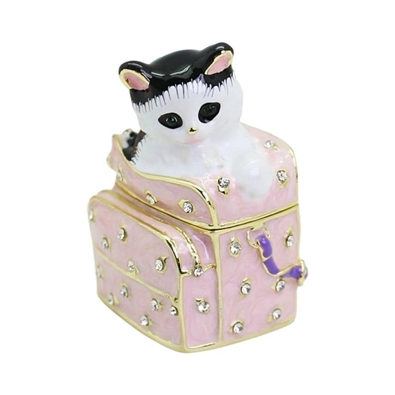 A52E Miniature Cats Themed Organizers With Feature Stylish Home Decoration Accessory Jewelry Dish