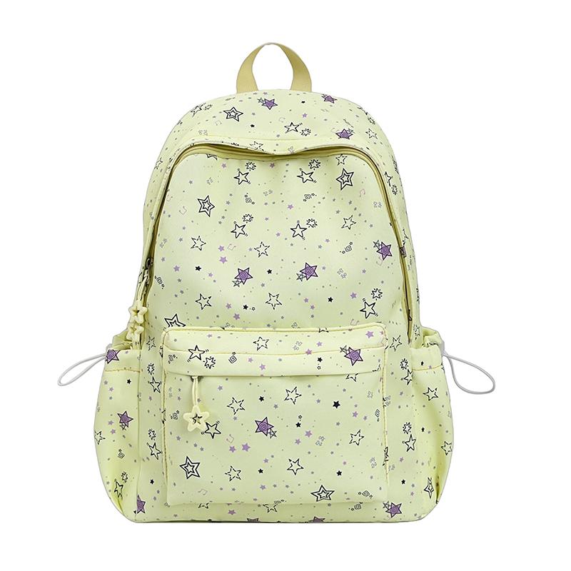 Star Print Women's Backpack Large Capacity Student Schoolbag