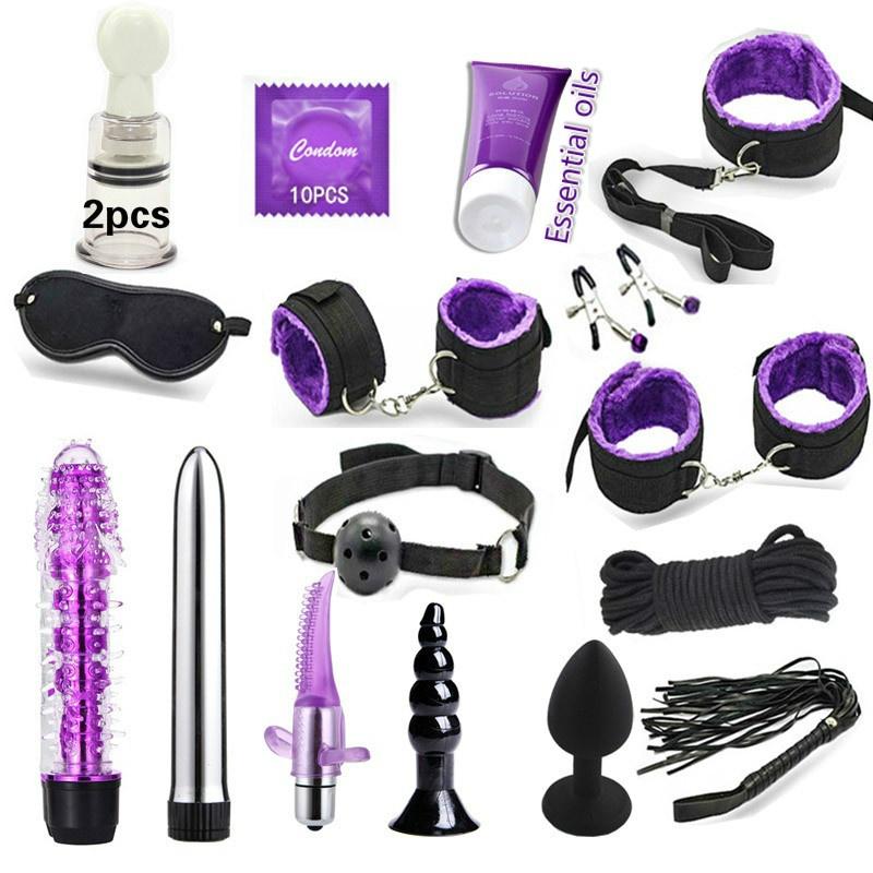 2025 Sex Bondage Vibrateur Bullet Fetish Kit Retenues Produits intimes pour couple Menottes Article sexuel amusant pour femme Outils sexuels