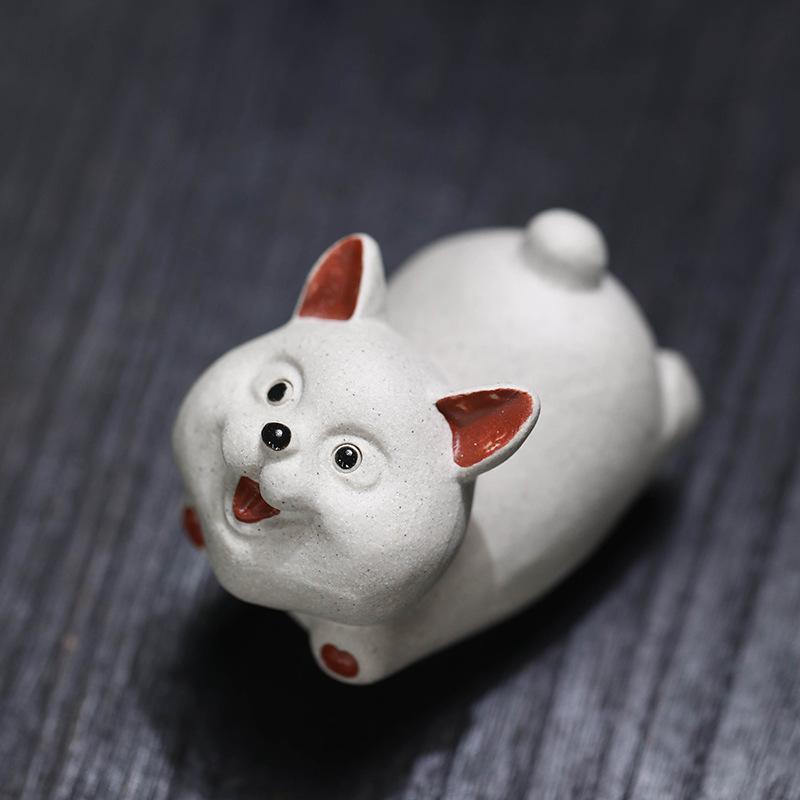 Щенок Богатства Фиолетовая Глина Щенок Мухи Чайный Питомец Японский Чайный Дух Чайная Фигурка Игрушки для Игры Чайная Статуэтка из Цзыша Украшения Можно Выращивать