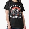 Mom of the Birthday Boy Monster Truck Birthday Novelty T-Shirt Unisex T-Shirt