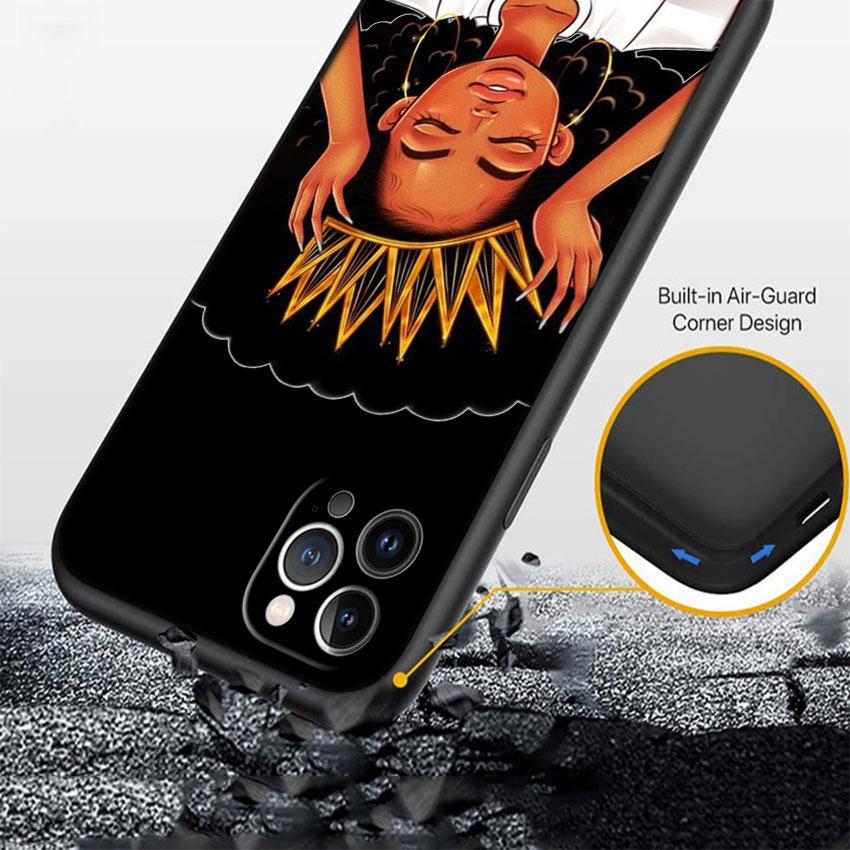 CJ88 Poppin Black Girl Soft Shell Phone Case for Xiaomi Poco C40 C50 C51 C55 C65 C71 C75 F3 F5 F6 F7 M2 M3 Pro Ultra