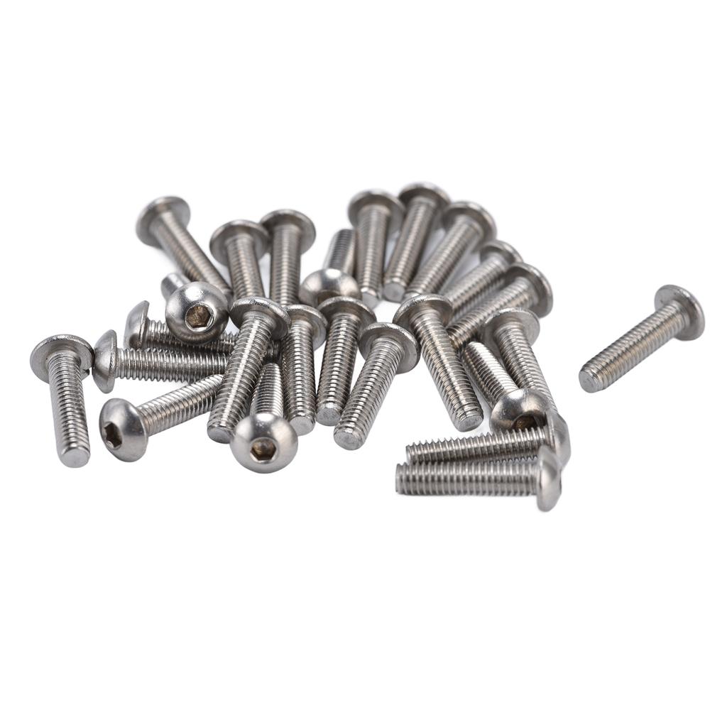 100Pcs Button Head Socket Caps Screws M4 Galvanized Steel for Accuracy Machinery