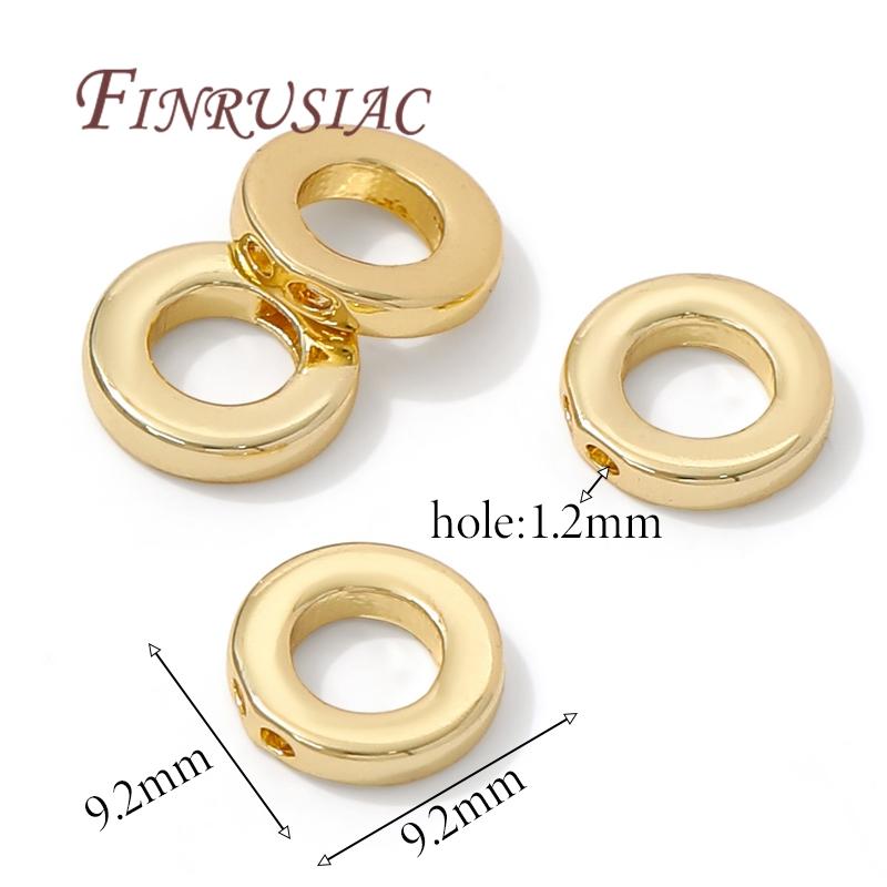Messing 18K Gold Plated 2-Loch Verbinder für Schmuck, Armband Endstück, Perlen Endkappe mit Loch, Zubehör für Schmuckzubehör