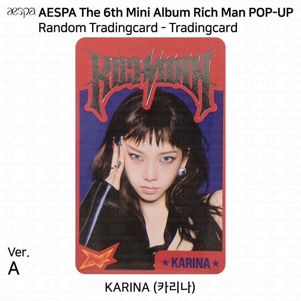 aespa O 6º Mini Álbum Rich Man POP-UP MD Cartão Colecionável Aleatório KPOP K-POP