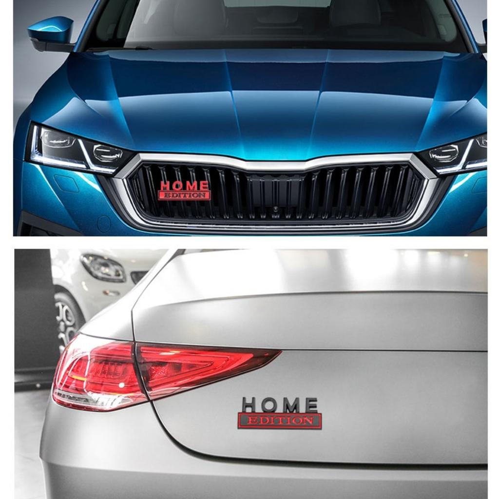 1Pc 3D Metal Home Edition Logo Car Front Grille Badge Side Fender Rear Trunk Emblem Sticker Decal