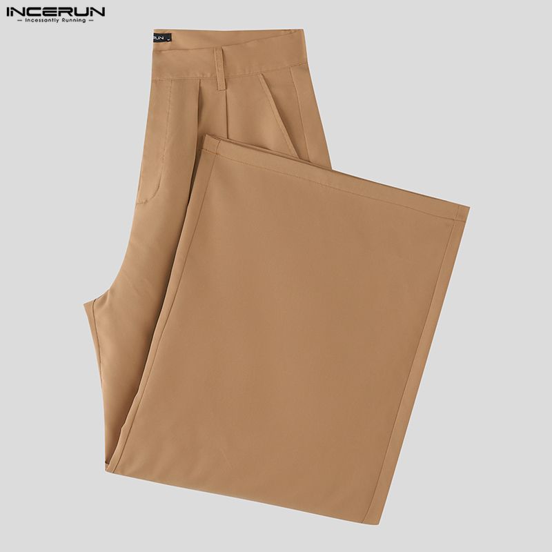 INCERUN Men Two Pieces Sleeveless Ruffled Tank Tops and Trousers Casual Pants Sets Outfits