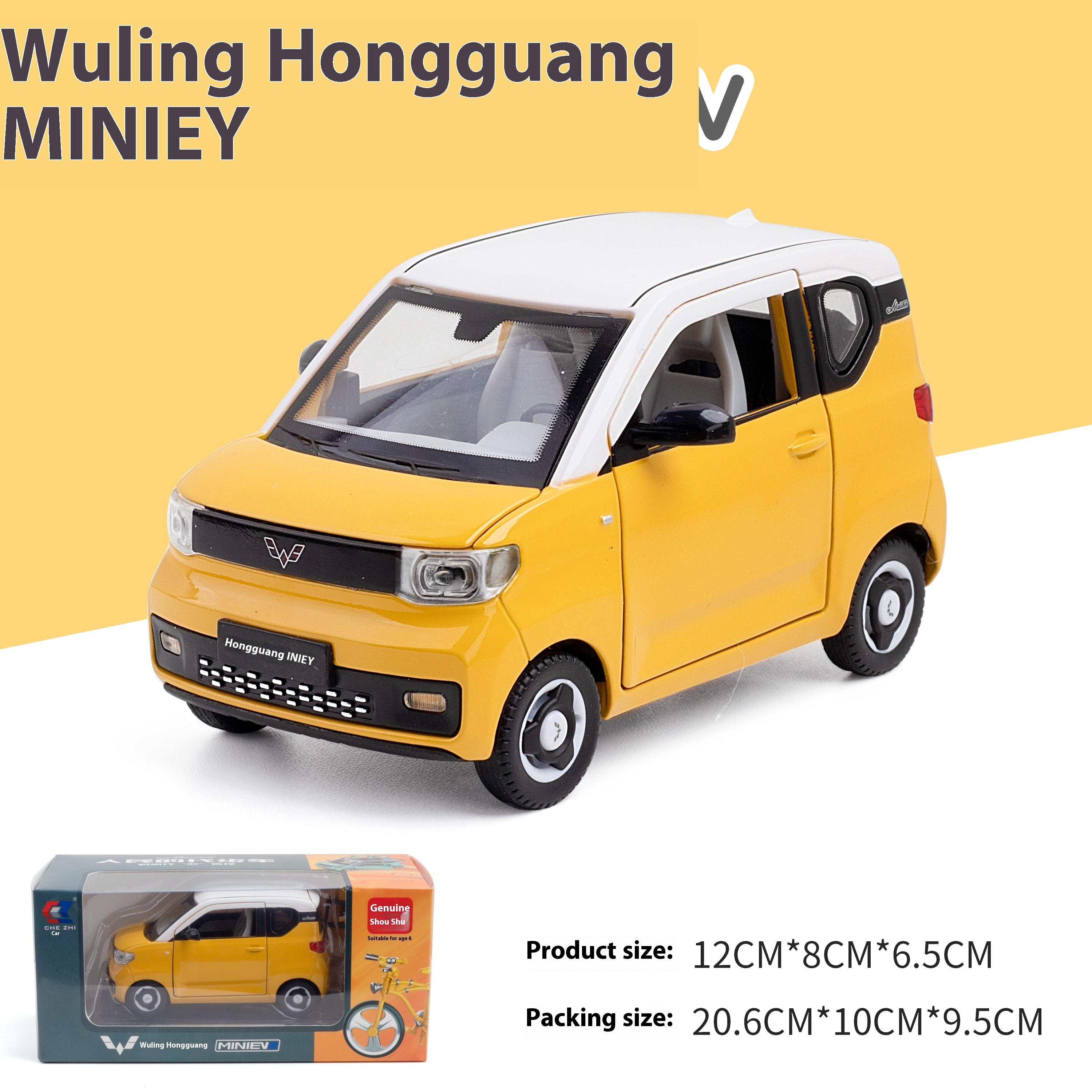 1:32 Wuling Hongguang Mini Legierungsauto Druckgussmodell Sound und Licht Rückzieher Metallspielzeug Auto Dekoration Ornamente Kinderspielzeug