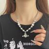 Unisex Titanstahl Anhänger Halskette Mit Legierung Stern Planeten Anhängern Galvanisierte Oberfläche Minimalistischer Hip Hop Schmuck