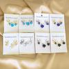 Titanium Steel Round Crystal Rhinestone Necklace And Earrings Set Fashion Jewelry Two Piece