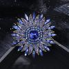 Modische High-End Kristall Sonnenblume Luxuriöse Sonnenblume Damen Accessoires Brosche