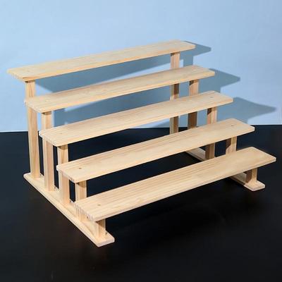 Solid Wood Desktop Display & Storage Stand for Action Figures, Toys, Succulents, and Plants