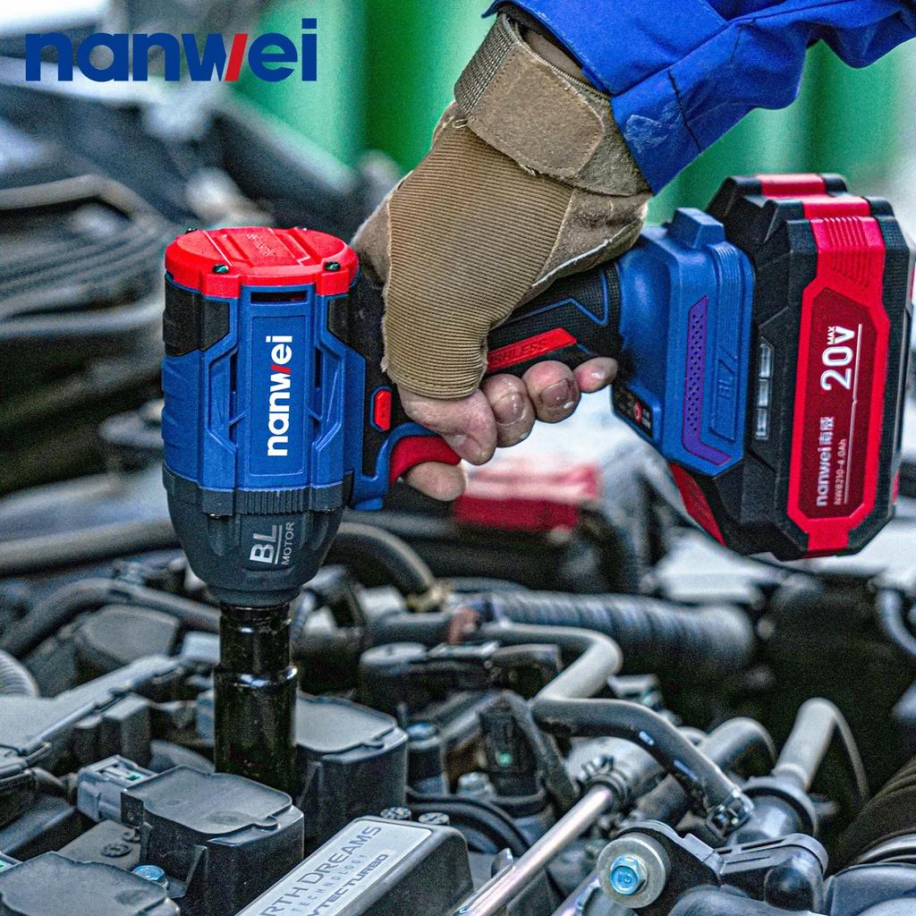 NANWEI 350 Nm Electric Impact Wrench Chuck Diameter 1/2, Maximum Speed 2450 rpm