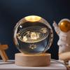 3D Crystal Ball LED Night Lights Moon Saturn Laser Engraved Solar System Globe for Bedroom Table Lamp Children Christmas GiftS