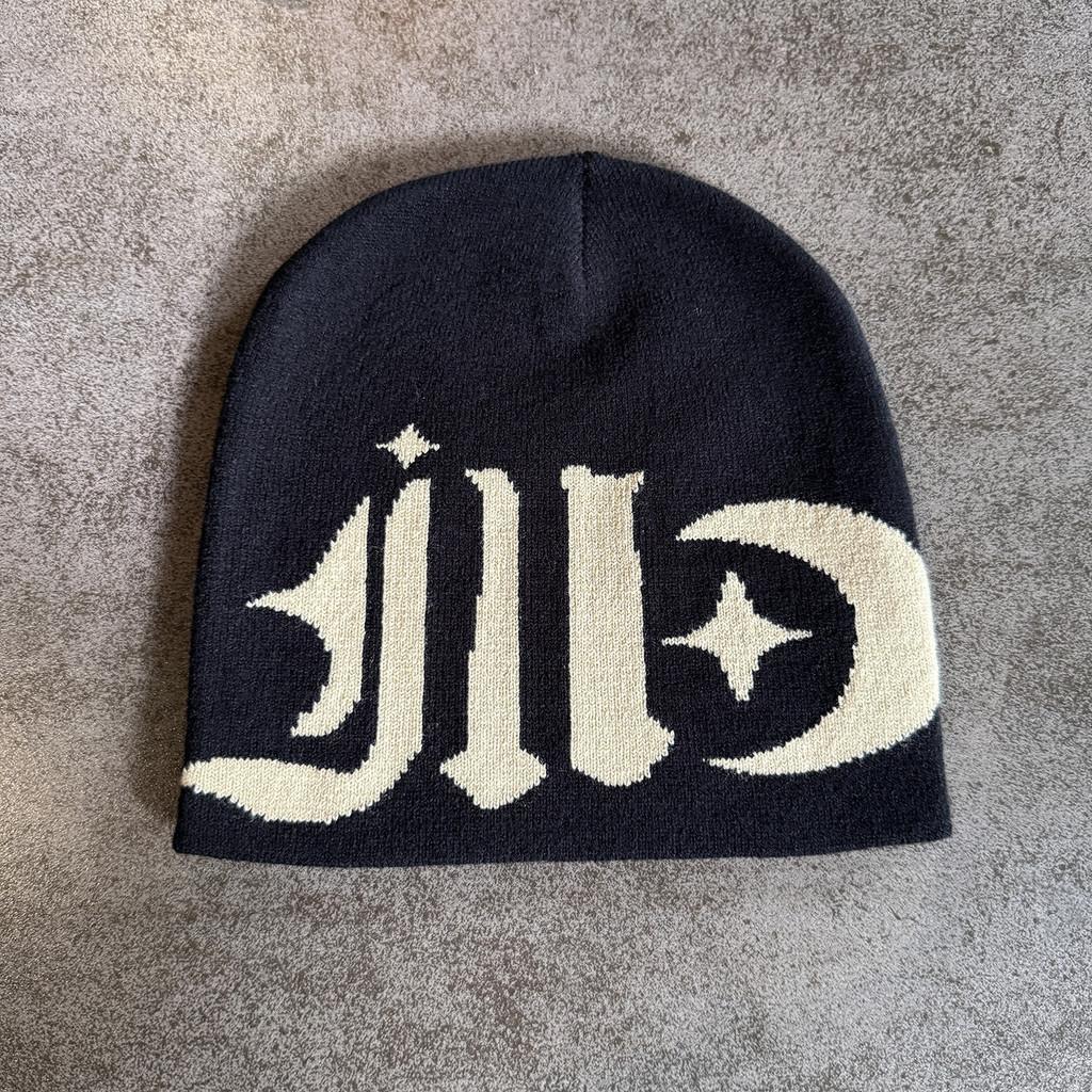 Style Moon Street Star Pattern Neutral Knitted Hat For Autumn Winter And