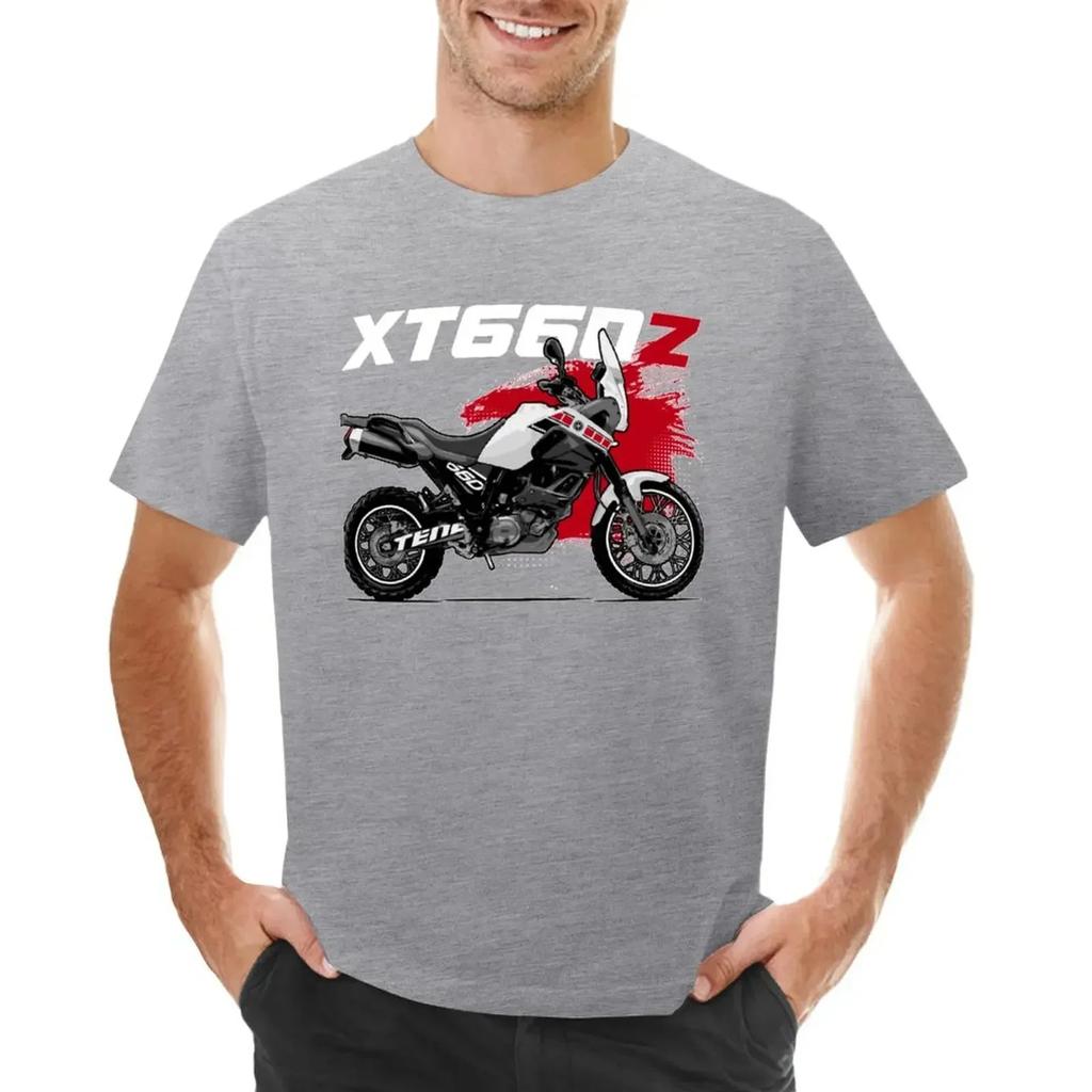 Heavyweights Anime Clothes Blouse Black T Shirts for Men Tenere-XT660Z-Essential- T-shirt Oversized Men Clothing Graphic Tops