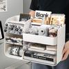 Desktop Organizer Box with Pen Holder and Drawers