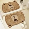 Cartoon Cute Quick-Dry Non-Slip Bathroom Mat - Absorbent, Dirt-Resistant, Easy-to-Clean Diatomaceous Earth Design.