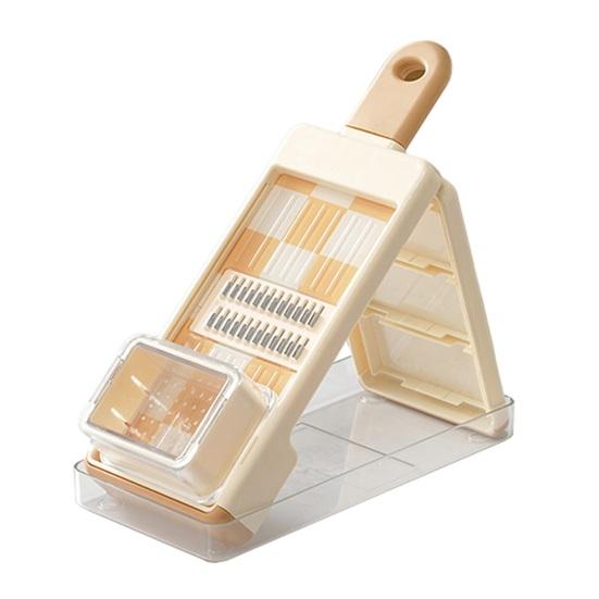 Vegetable Cutter 4-in-1 Food Chopper Grater with Blades Salad Prep Tool for Slicing Dicing Shredding Safety Restaurant Food Prep Equipment