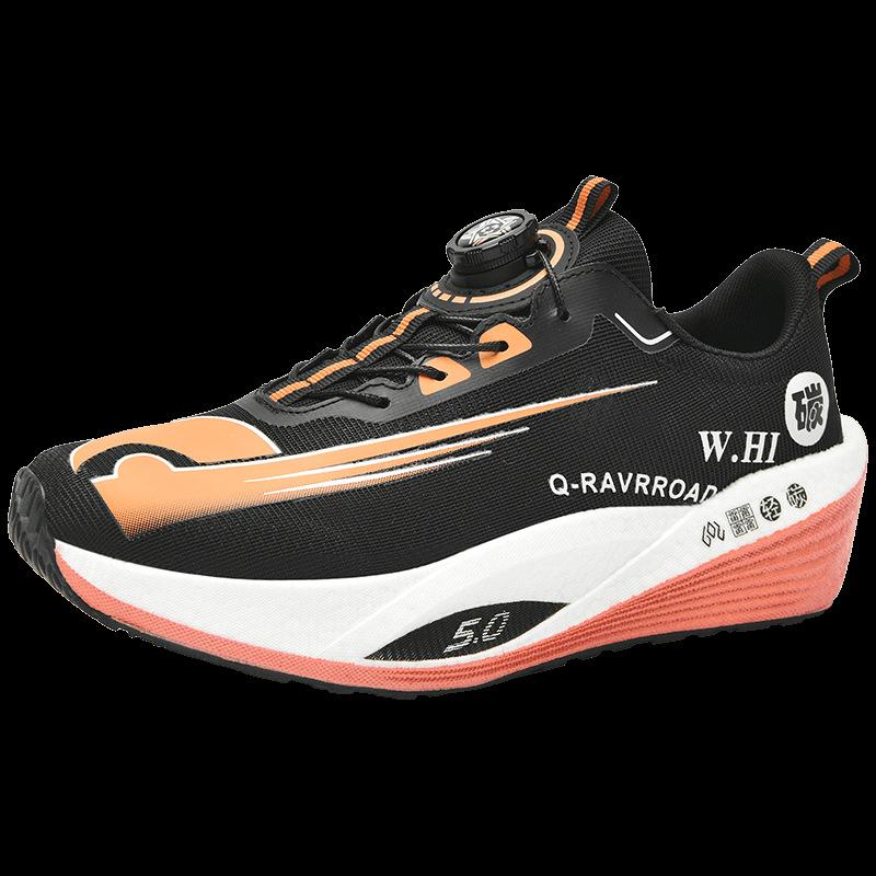 Autumn and Winter New Parent-child Sports and Leisure Shoes, Carbon Plate Soft Sole Wear-resistant Cushioning Knob Racing Sports Running Shoes