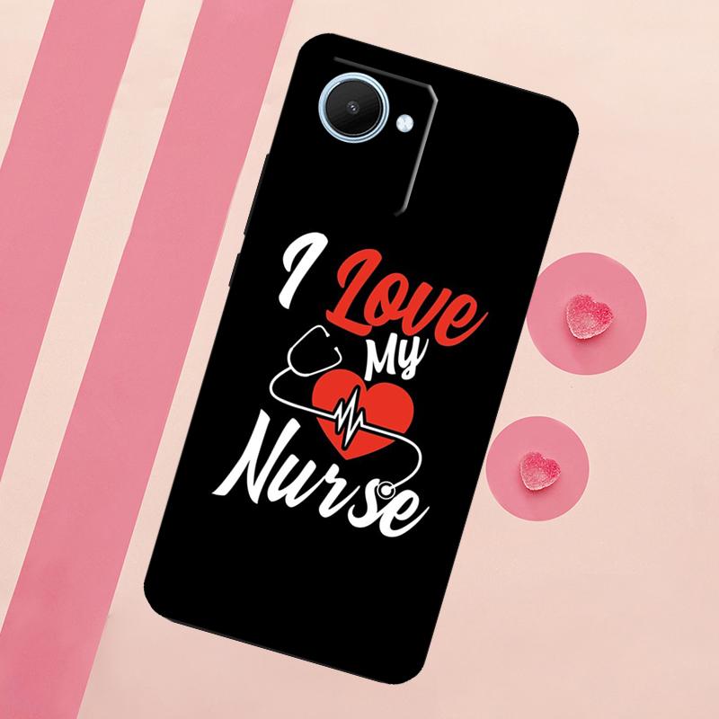Nurse Medical Health Heart For Realme C67 C75 C63 C61 C71 C55 C51 C65 C53 10 11 12 13 14 15 Pro Plus GT6 GT7 Pro Case