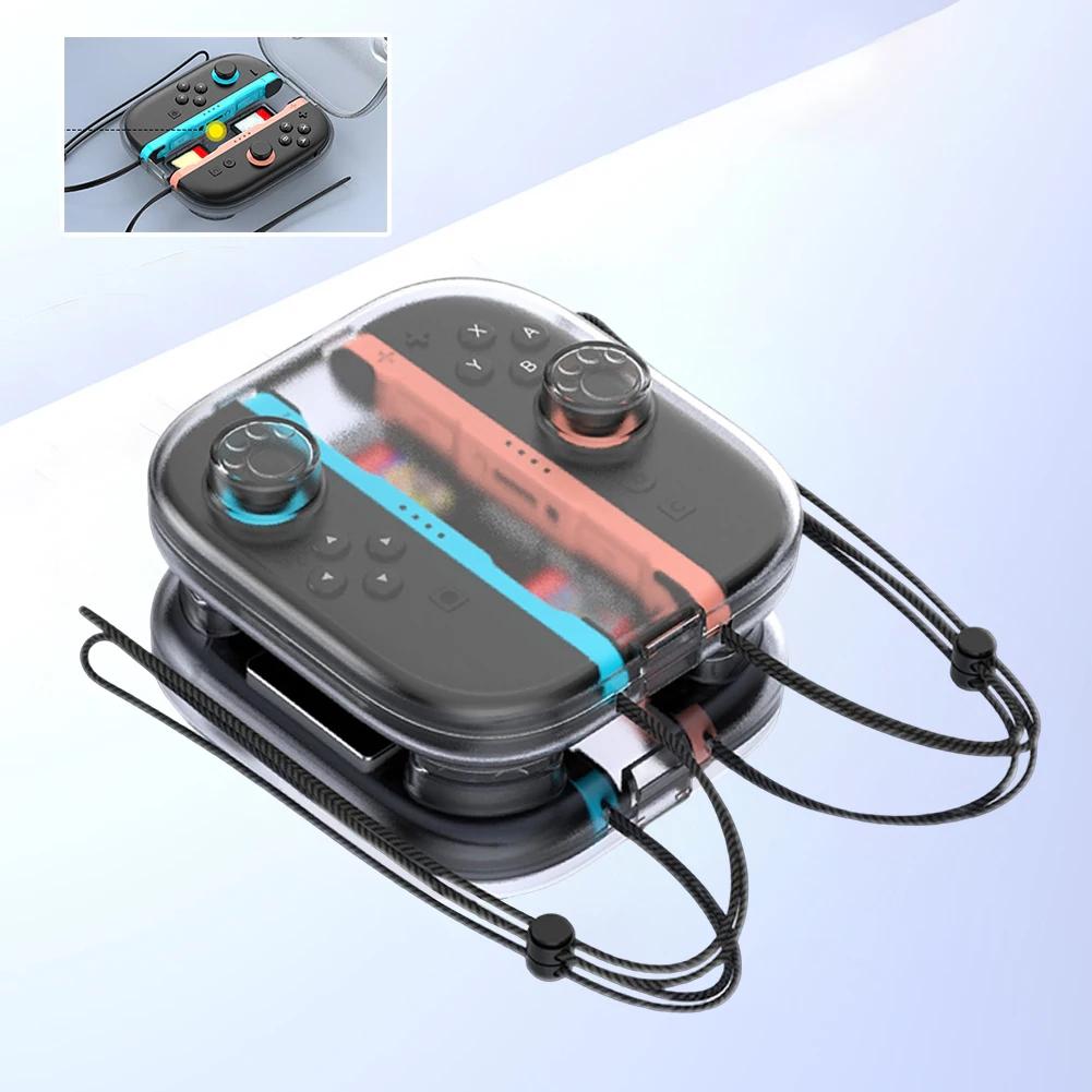 Transparent Storage Shell for Nintendo Switch 2 Anti-drop Console Handle Clear Storage Box with Game Card Slots for Switch 2