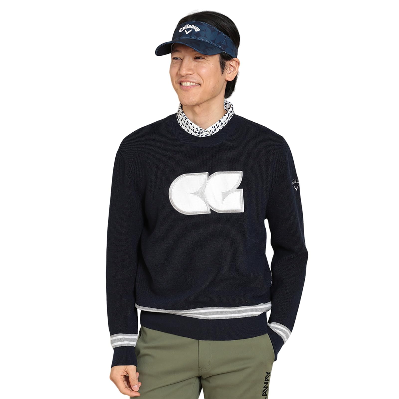 

Crew Neck Knit Golf Sweater C24118101 [Callaway] Men s (Brand Pattern) / / 1120_Navy