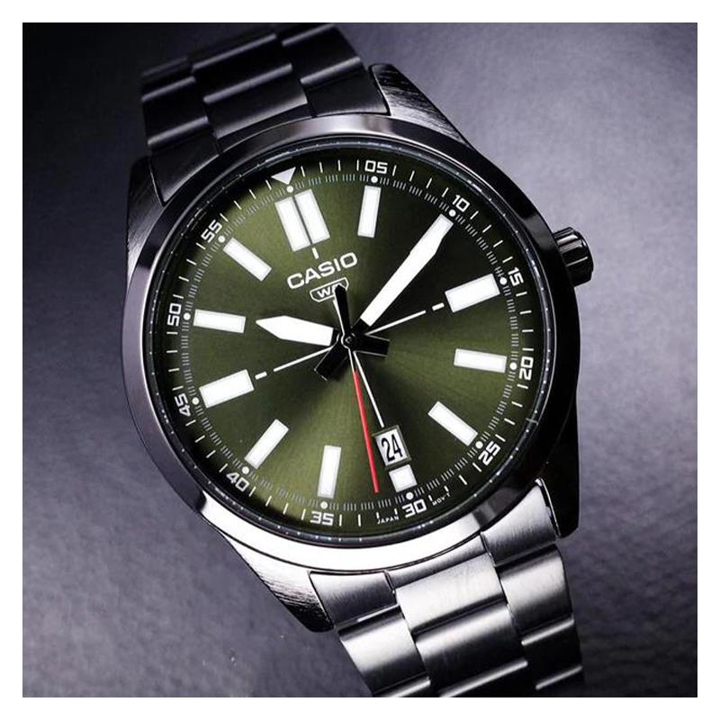 Casio STANDARD Series Pointer Display Watch Series Simple Fashion Classic Casual Quartz Movement Stainless Steel Strap Japanese and MTP-VD02B-3E